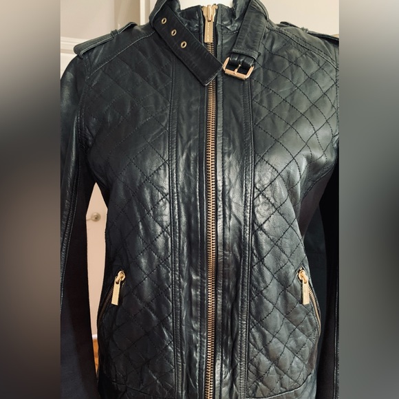Michael Kors Leather Jacket - Picture 2 of 5